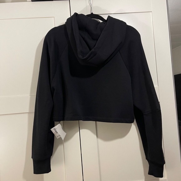 ❌SOLD❌  NWT LOEWE Black Cropped Hoodie with Anagram logo leather patch Size M - Picture 8 of 10